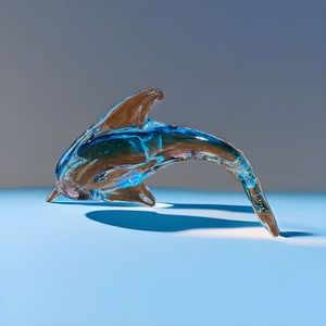 Bundle of 2 crystal dolphins